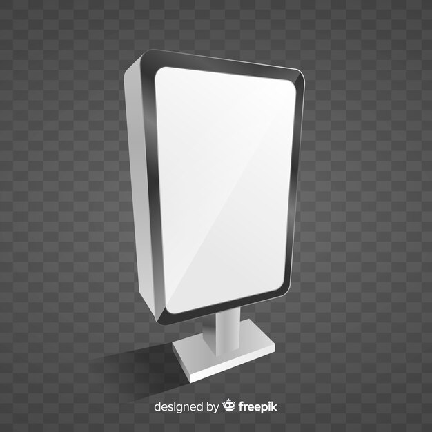 Cartel caja de luz realista
