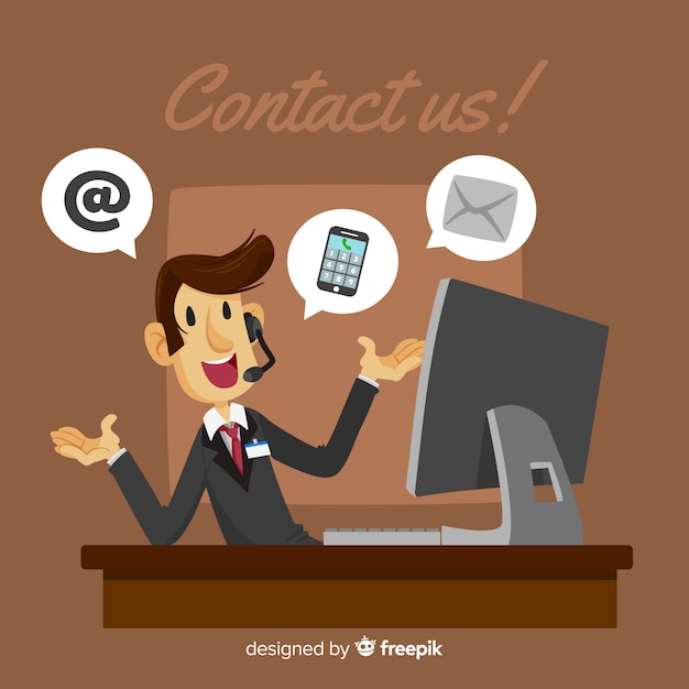 Vector gratuito cartel de call center