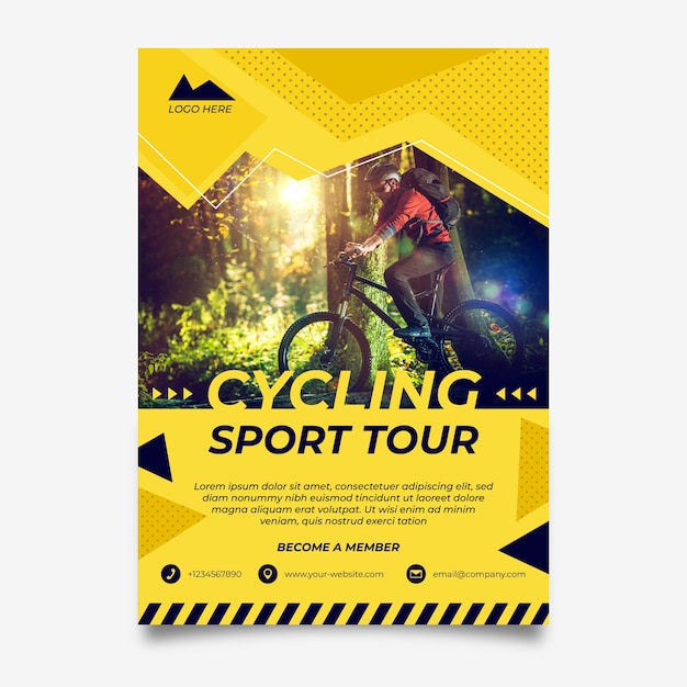 Cartel de ciclismo con foto