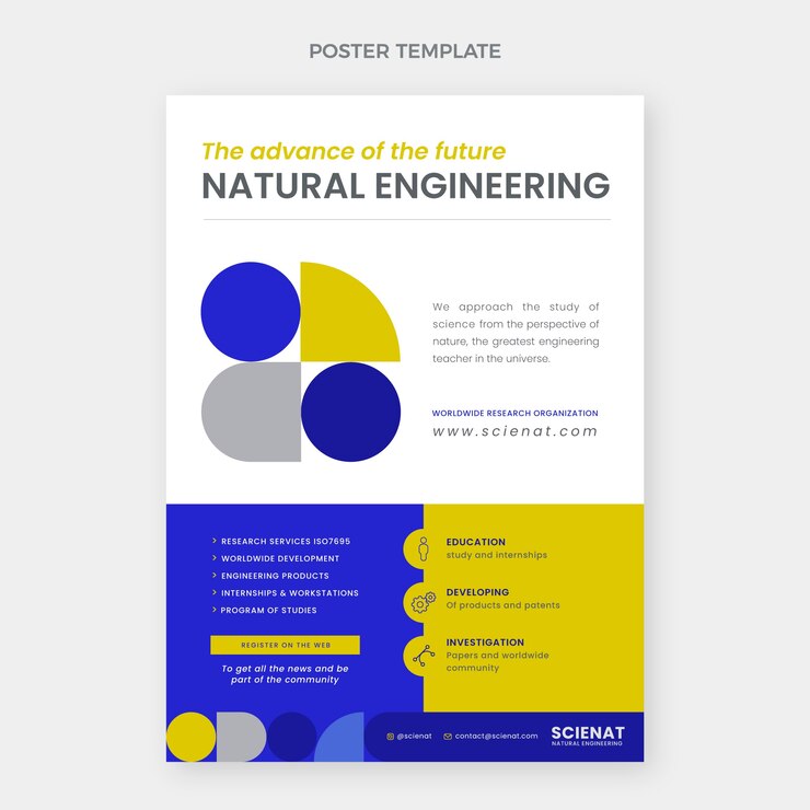 Vector gratuito cartel de ciencia de diseño plano