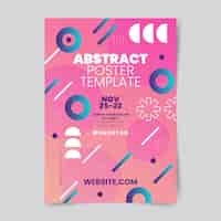 Vector gratuito cartel colorido set plantilla abstracta