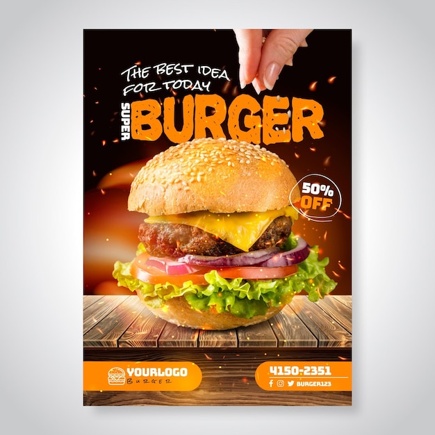 Vector gratuito cartel de comida americana