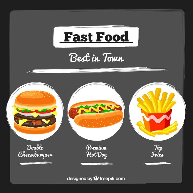 Cartel Comida rápida
