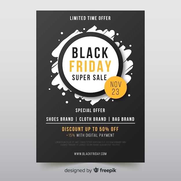 Vector gratuito cartel de compras de black friday