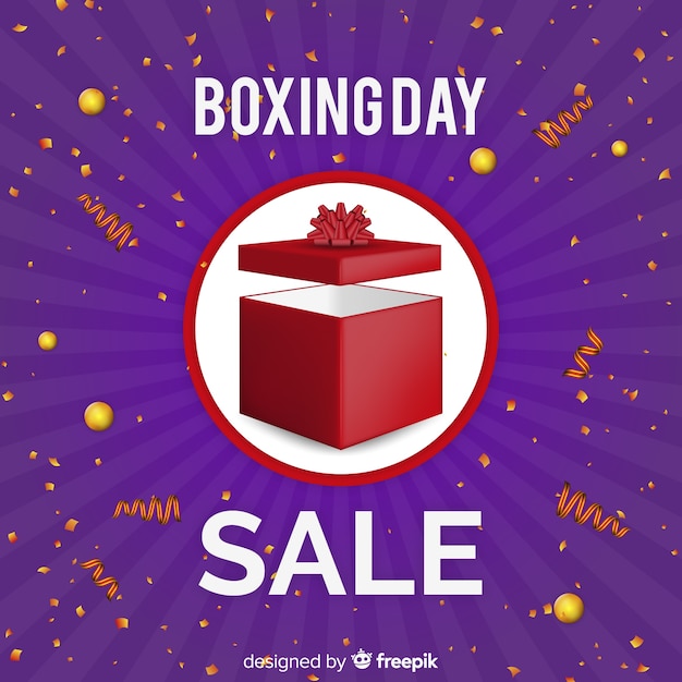 Cartel de compras del boxing day