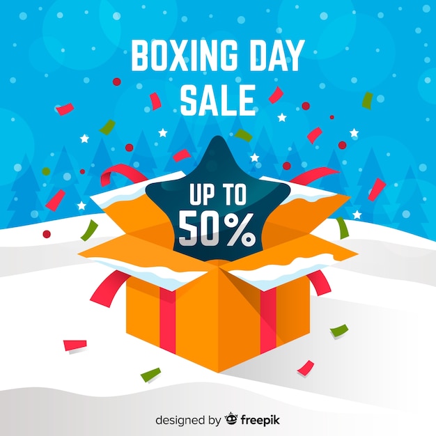 Cartel de compras de boxing day