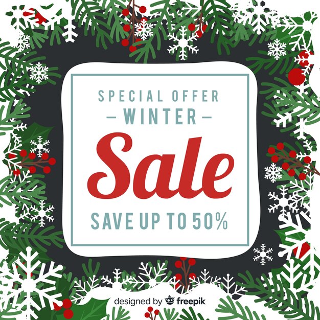 Cartel de compras de invierno