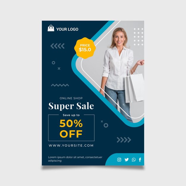 Cartel de compras en línea