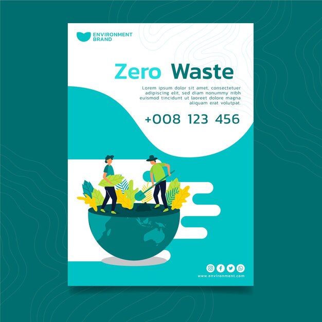 Cartel de conservación del medio ambiente