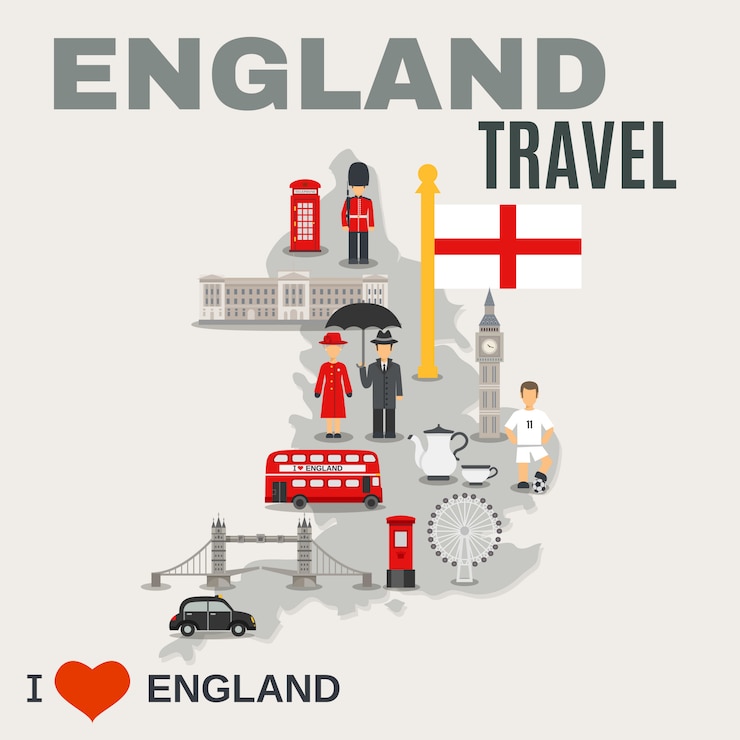 Vector gratuito cartel de la cultura de inglaterra para los viajeros