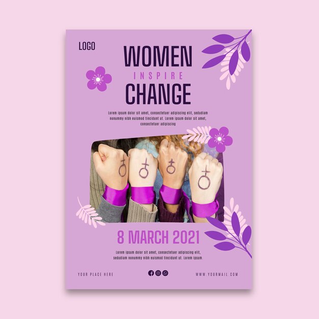 cartel del día internacional de la mujer