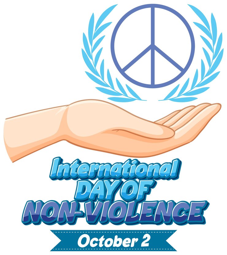 Vector gratuito cartel del día internacional de la no violencia.