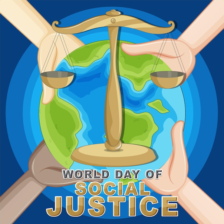 Vector gratuito cartel del día mundial de la justicia social