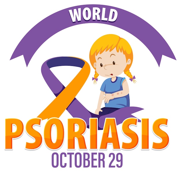 Cartel del día mundial de la psoriasis