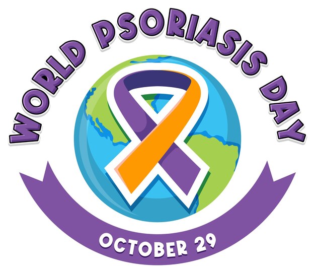 Vector gratuito cartel del día mundial de la psoriasis