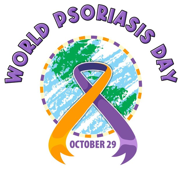 Vector gratuito cartel del día mundial de la psoriasis