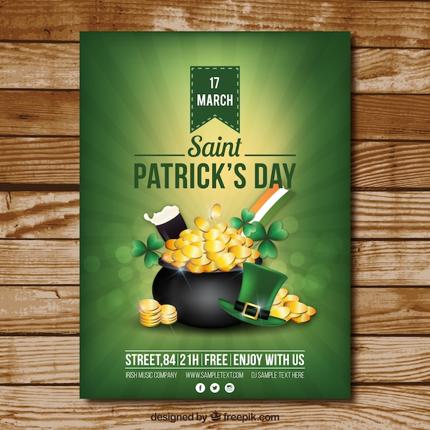 Cartel del día de san patrick