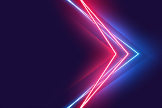 Cartel de efecto de luz de neón Stylight en colores rojo y azul.