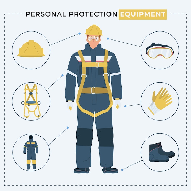 Vector gratuito cartel de equipo de protección personal