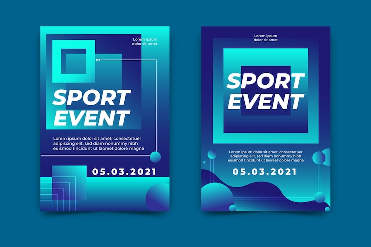 Vector gratuito cartel del evento deportivo 2021