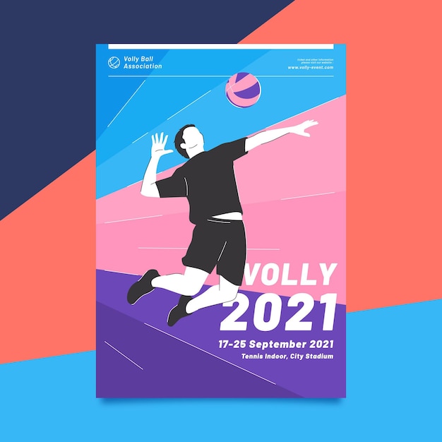 Vector gratuito cartel del evento deportivo 2021