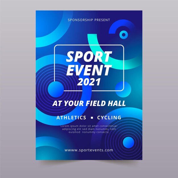 Cartel de evento deportivo