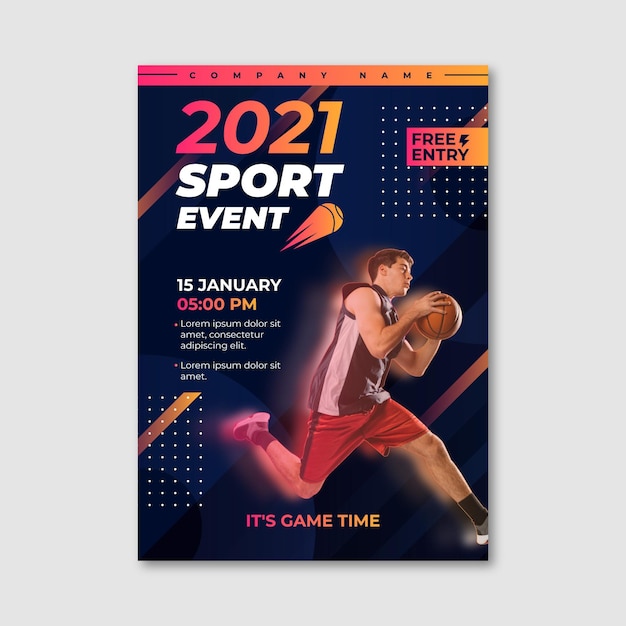 Vector gratuito cartel de evento deportivo