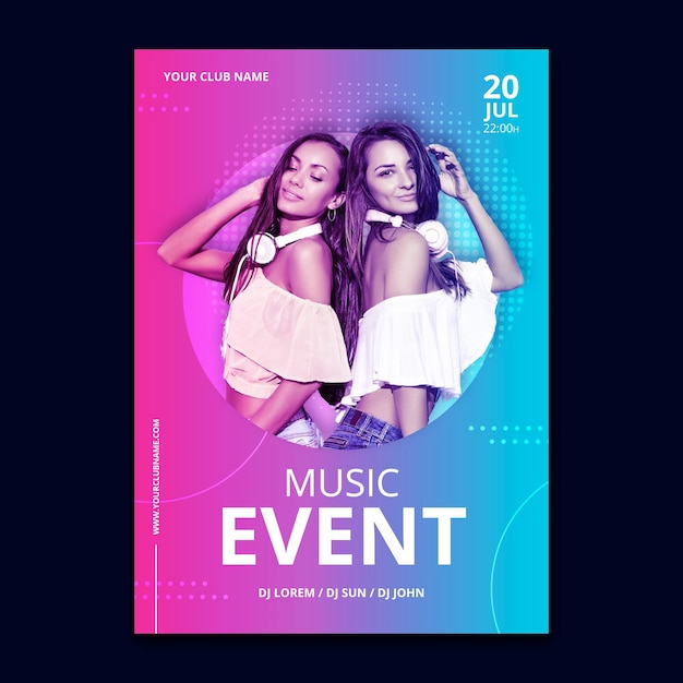 Vector gratuito cartel del evento musical 2021