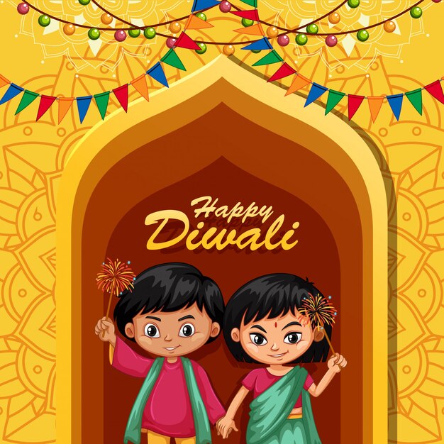 Cartel para feliz Diwali
