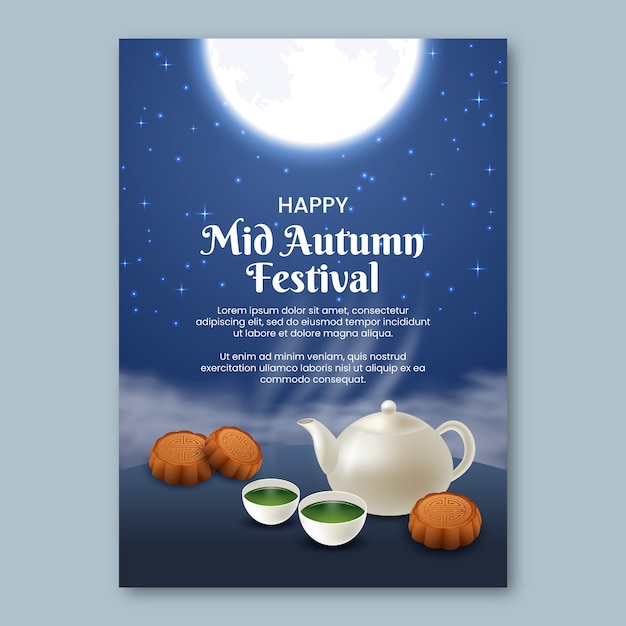 Cartel de festival mid autumn