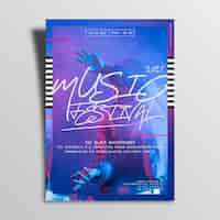 Vector gratuito cartel del festival de música 2021