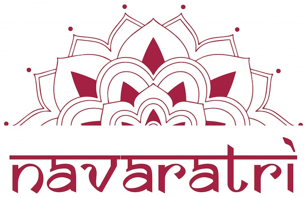 Vector gratuito cartel para el festival de navaratri