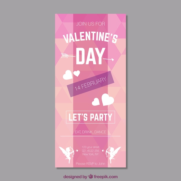 Cartel de fiesta del día de san valentín