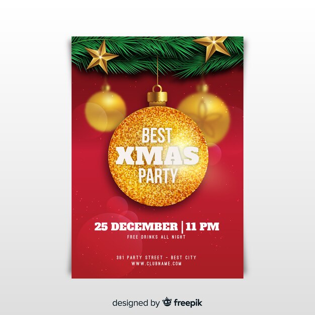 Cartel de fiesta de navidad