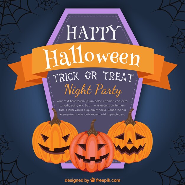 Cartel de fiesta nocturna de Halloween