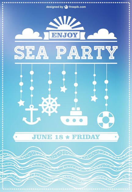 Cartel de fiesta de verano