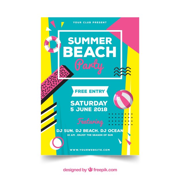 Cartel de fiesta de verano