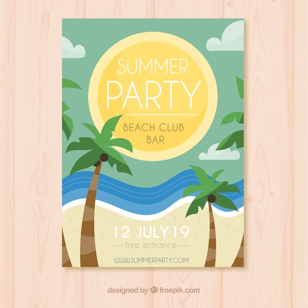 Cartel de fiesta de verano