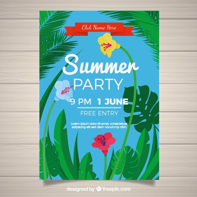 Cartel de fiesta de verano