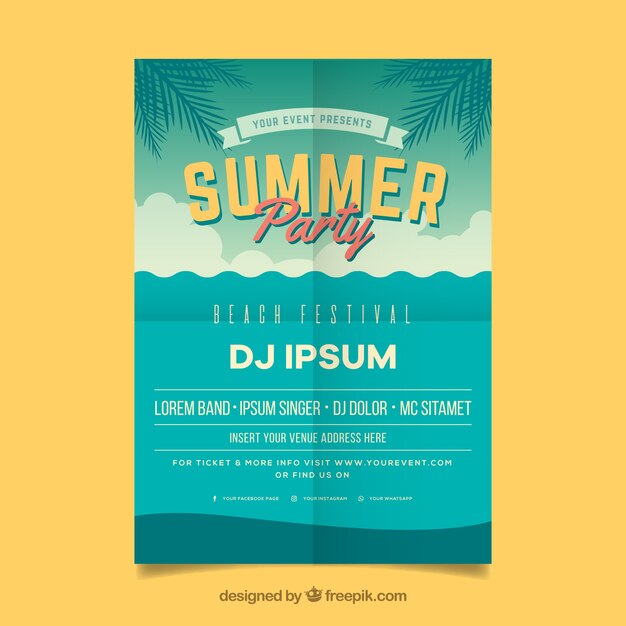 Cartel de fiesta de verano