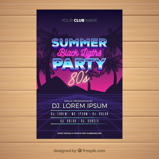 Cartel de fiesta de verano