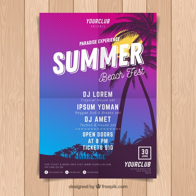 Cartel de fiesta de verano