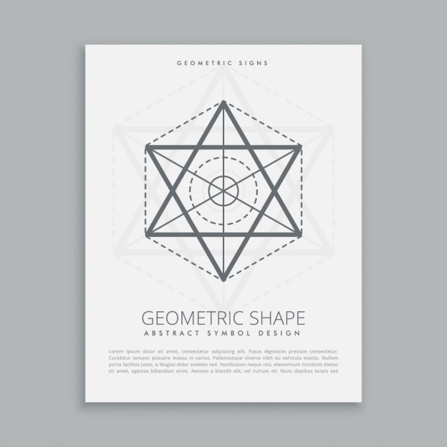 Cartel con forma de pentagrama