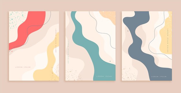cartel de formas lisas abstractas decorativas para el diseño de impresiones murales