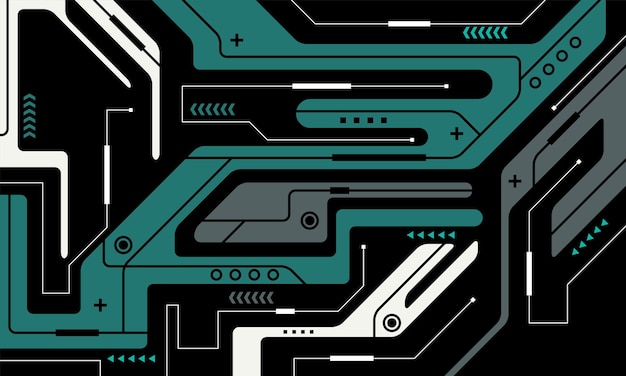 Cartel futurista retro Cyberpunk Ilustración vectorial