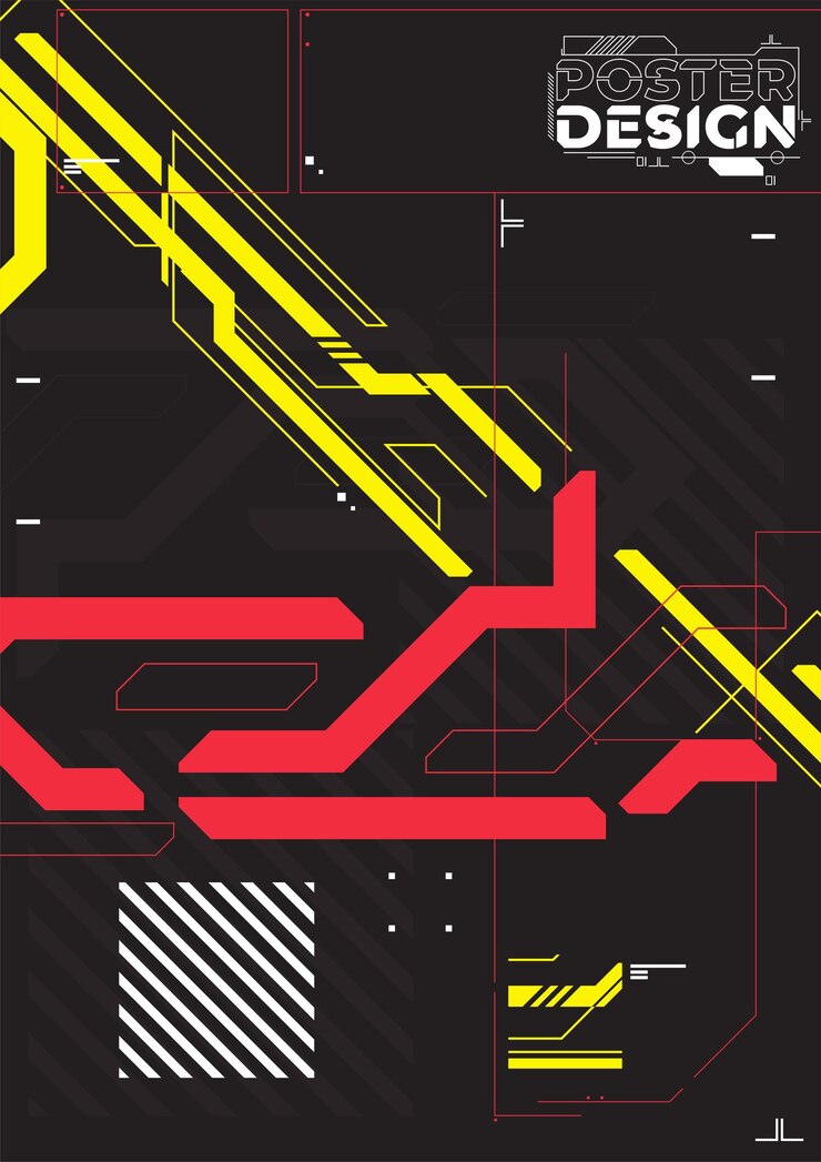 Vector gratuito cartel futurista retro cyberpunk ilustración vectorial