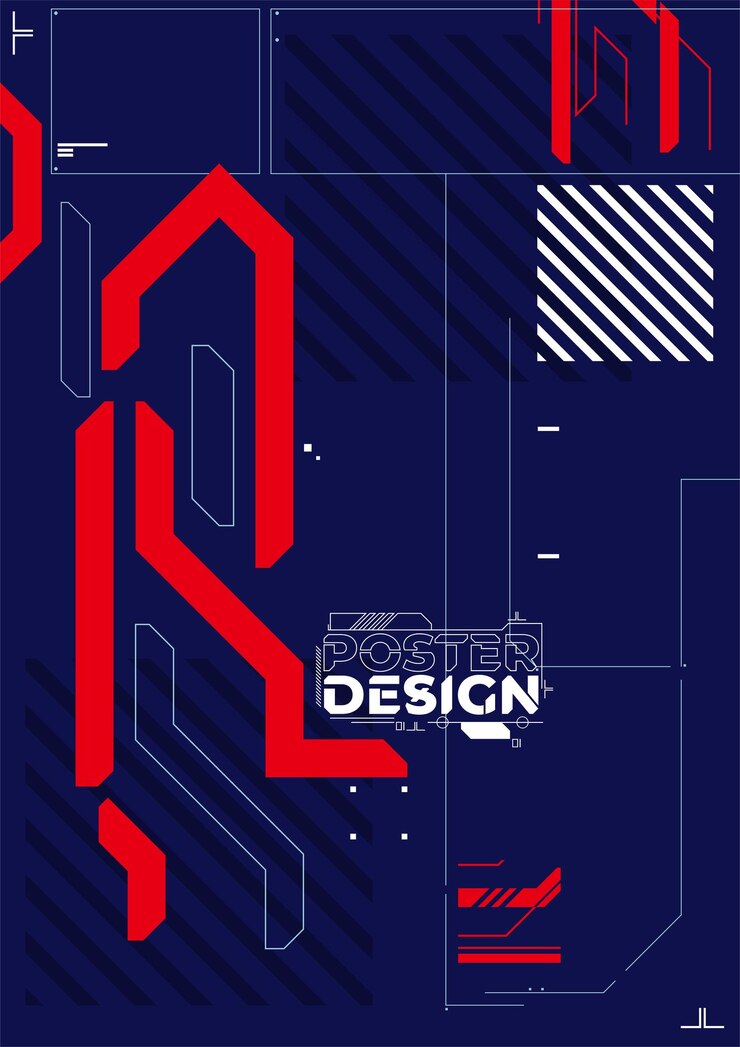 Vector gratuito cartel futurista retro cyberpunk ilustración vectorial