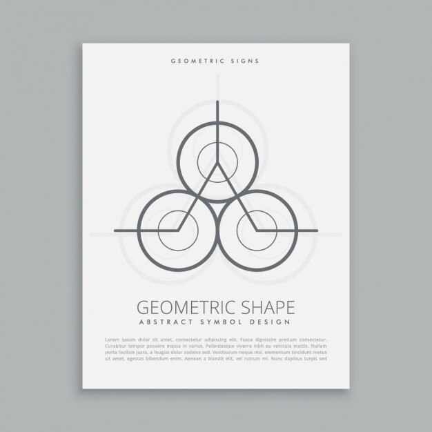Cartel geométrico abstracto