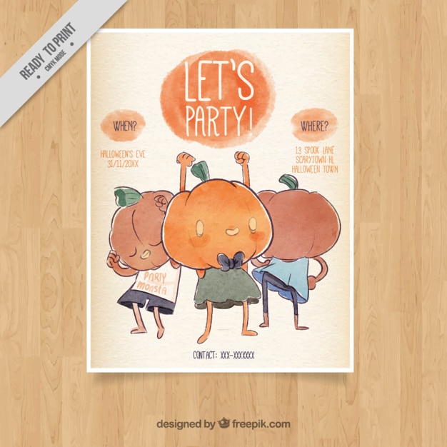 Vector gratuito cartel de halloween con calabazas bailando