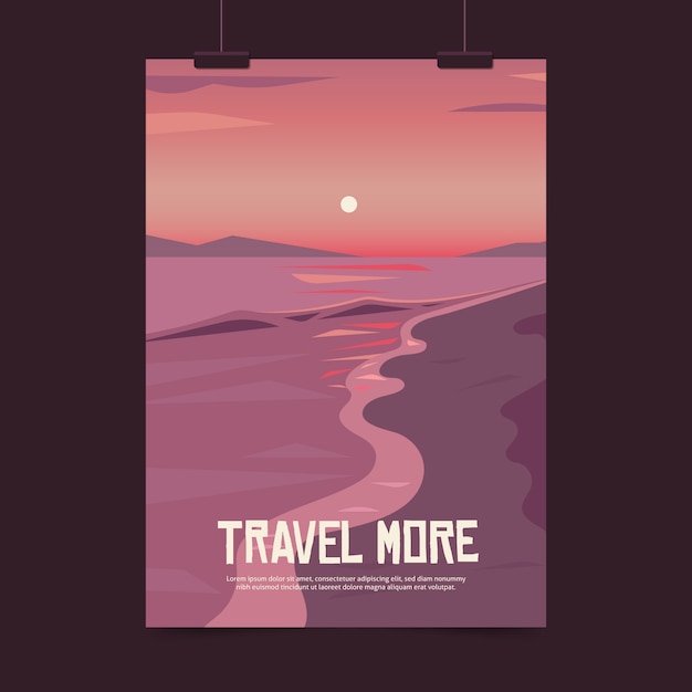 Vector gratuito cartel ilustrado de viaje